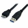 Cable USB a Micro USB Startech USB3AUB50CMB         Negro