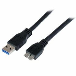 Cable USB a Micro USB Startech USB3CAUB1M           Negro