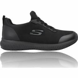 Zapatillas Deportivas Mujer Skechers SQUAD 77222EC BKRG  Negro