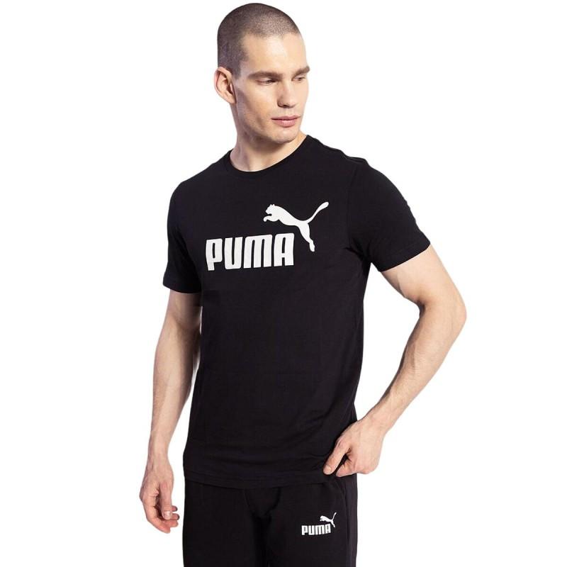 Camiseta de Manga Corta Hombre Puma ESS LOGO TEE 586666 01 Negro