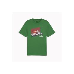 Camiseta de Manga Corta Hombre Puma SNEAKER BOX TEE 680175 86 Verde