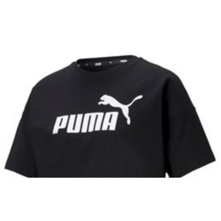 Camiseta de Manga Corta Mujer Puma CROPPED LOGO TEE 586866 01  Negro