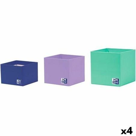 Set de Cajas Organizadoras Apilables Oxford Cartón (4 Unidades) 3 Piezas