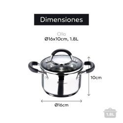 Olla de Cocción Lenta Masterpro Ø 16 cm 1,8 L