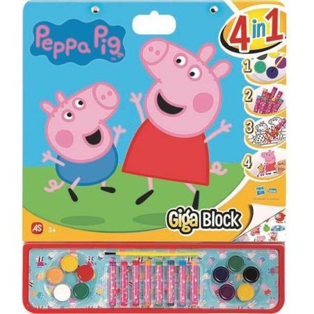 Dibujos para pintar Peppa Pig Pegatinas 4 en 1