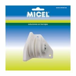 Polea para pérgola Micel TLD20 Nailon 7,3 x 7,3 x 8 cm Lateral Blanco