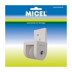 Polea para pérgola Micel TLD19 Nailon 4,3 x 4,2 x 7,8 cm Frontal Blanco