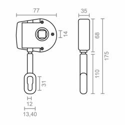 Mecanismo para toldo enrollable Micel TLD05 Blanco 7,7 x 3,5 x 17,5 cm Manual 1:11