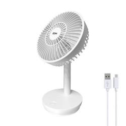 Ventilador de Sobremesa EDM Blanco 4 W 16,5 x 18,5 cm Recargable USB