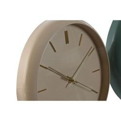 Reloj de Pared Home ESPRIT Verde Rosa PVC Moderno 30 x 4 x 30 cm (2 Unidades)