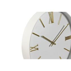 Reloj de Pared Home ESPRIT Blanco Dorado PVC 30 x 4 x 30 cm (2 Unidades)