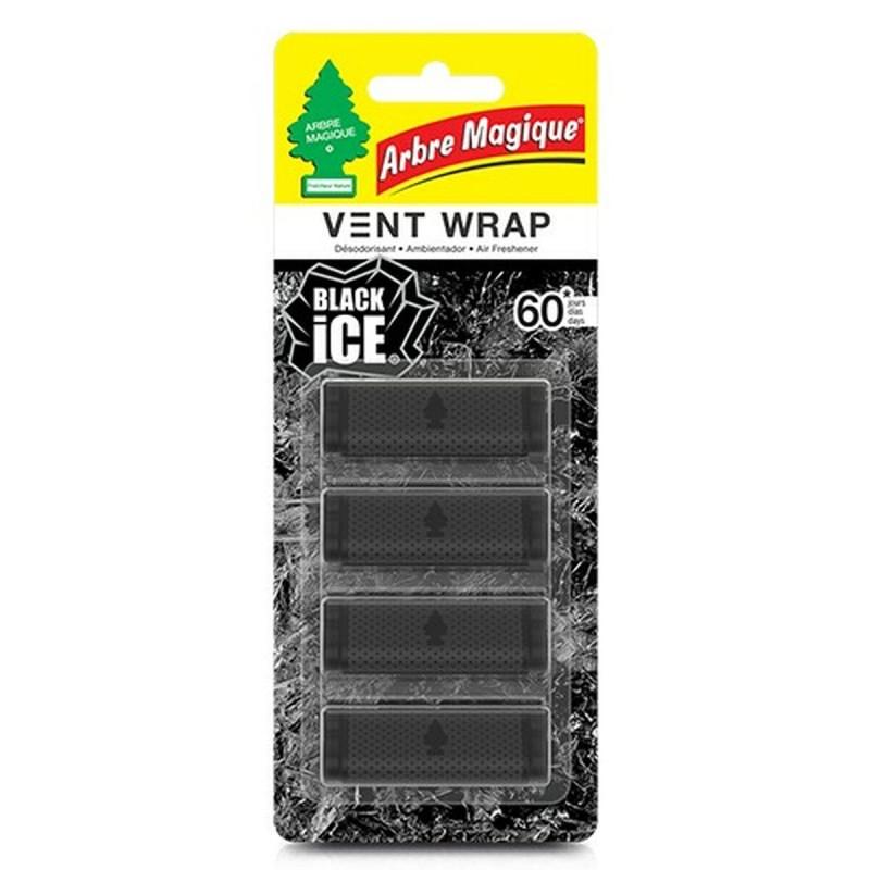 Ambientador para Coche Arbre Magique PER90700 Invisible Black Ice 4 Piezas