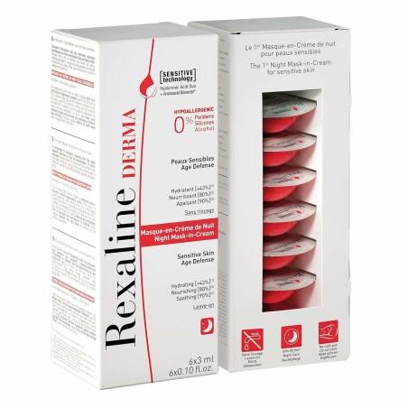 Mascarilla Hidratante de Noche Rexaline Derma 3 ml x 6 Piel Sensible