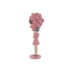 Figura Decorativa Home ESPRIT Rosa Malva chica 11 x 11,7 x 32 cm