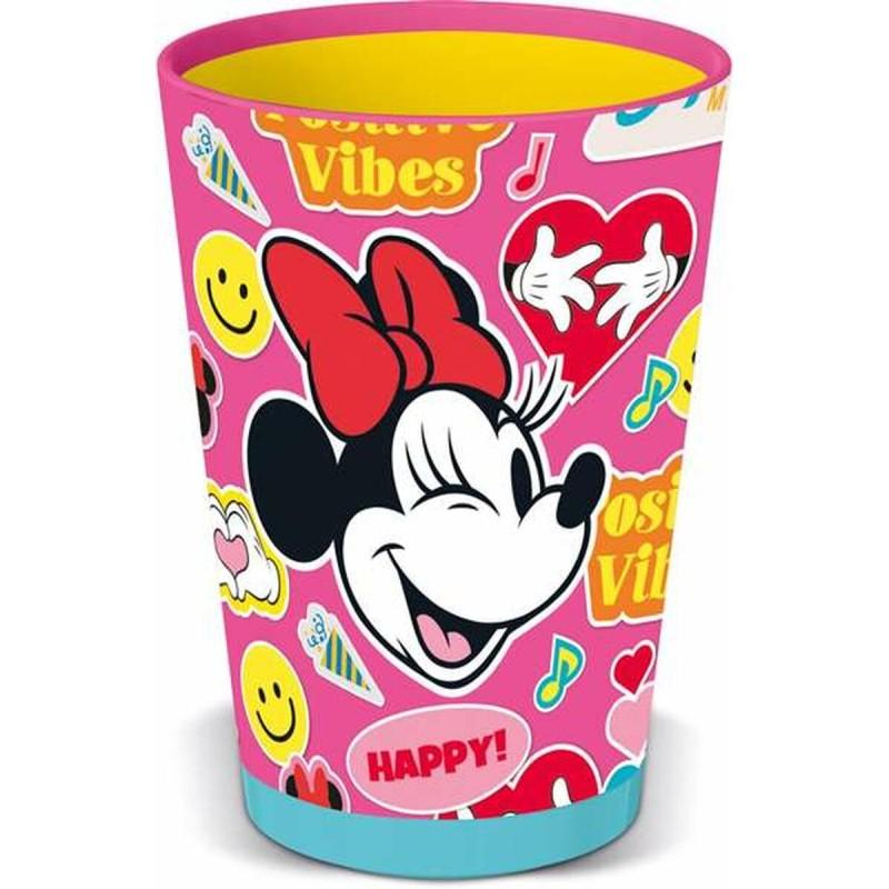 Vaso Minnie Mouse Flower Power 470 ml Plástico