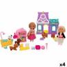 Playset Colorbaby Bella 4 Unidades 5,5 x 12 x 3,5 cm Mascotas