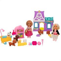 Playset Colorbaby Bella 4 Unidades 5,5 x 12 x 3,5 cm Mascotas