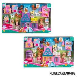 Playset Colorbaby Bella 4 Unidades 5,5 x 12 x 3,5 cm Mascotas