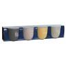 Juego de 4 Tazas Mug Home ESPRIT Amarillo Beige Gris Rosa Porcelana 410 ml