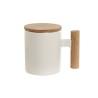 Taza con Filtro para Infusiones Home ESPRIT Blanco Acero Inoxidable Porcelana 360 ml