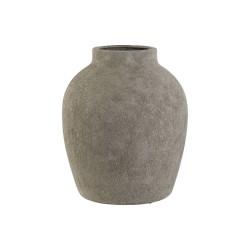 Jarrón Home ESPRIT Gris Cemento 31 x 31 x 36 cm