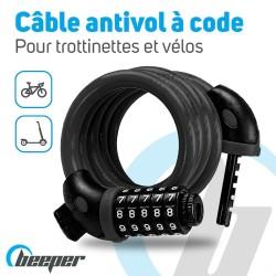 Cable con candado Beeper ME129-12 Negro