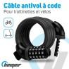 Cable con candado Beeper ME129-12 Negro