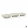 Bandeja de Aperitivos Bidasoa Ikonic Gris Plástico (28,6 x 10,9 x 3,1 cm) (Pack 12x)