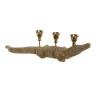 Figura Decorativa Home ESPRIT Dorado Candelabro 42,5 x 12,5 x 11,5 cm