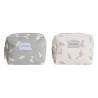 Neceser de Viaje DKD Home Decor Blanco Gris polialgodon Dinosaurio 15 x 6 x 12 cm (2 Unidades)