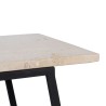 Mesa auxiliar 45 x 35 x 63,5 cm Marrón Crema Mármol Hierro (2 Unidades)