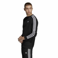 Sudadera sin Capucha Hombre Adidas 3 stripes Negro