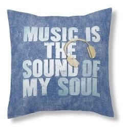 Funda de cojín Alexandra House Living Music is the sound of my soul 50 x 50 cm