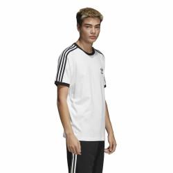 Camiseta de Manga Corta Hombre Adidas 3 Stripes Blanco