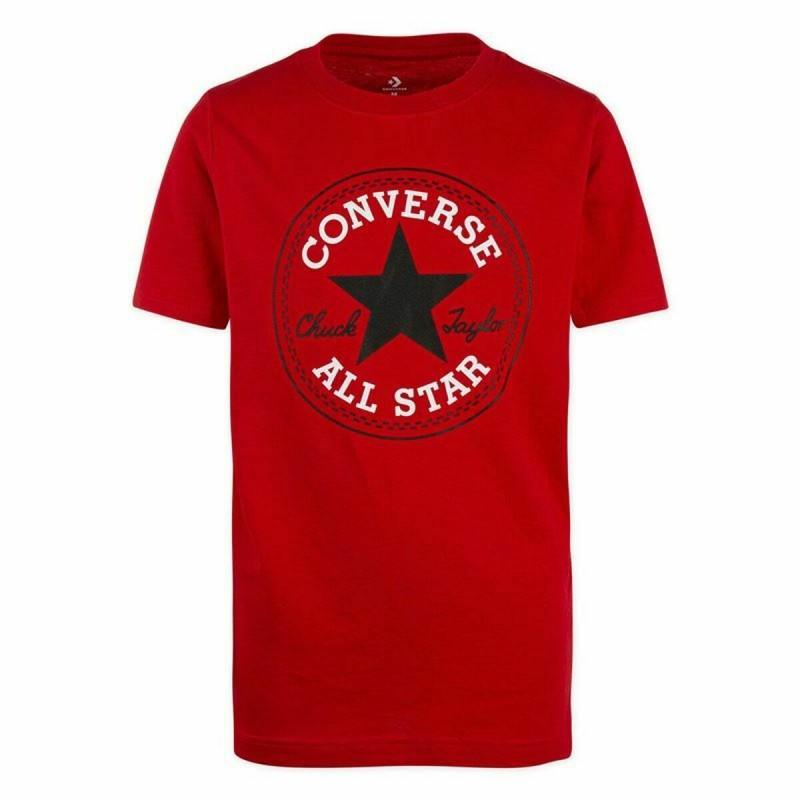 Camiseta de Manga Corta Infantil Converse Rojo 16 Años