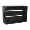 Cajas de almacenamiento Home ESPRIT Cox Apples 1830 Negro Madera de abeto 40 x 30 x 15 cm 3 Piezas