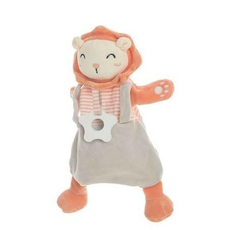 Marioneta de Peluche Mordedor Sonajero León 35 cm