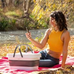 Cesta de Picnic Plegable con Tapa-Mesa Pickning InnovaGoods