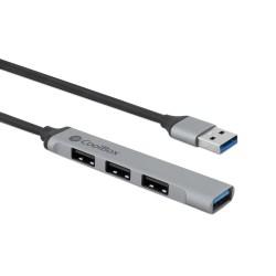 Hub USB CoolBox COO-HUB195 Gris Plateado