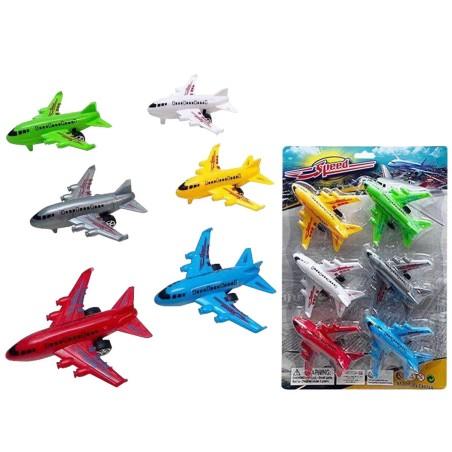 Playset Avión Multicolor 6 Piezas