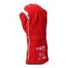 Guantes de Trabajo EDM Soldadores Rojo Kevlar Algodón Piel de serraje