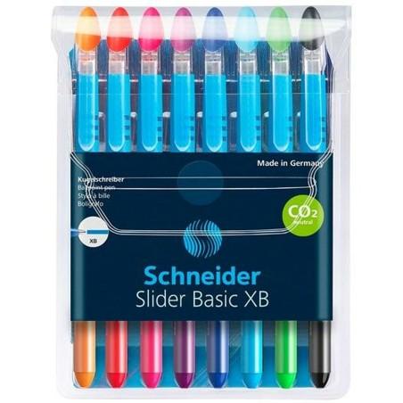 Set de Bolígrafos Schneider Slider Basic XB 8 Piezas Multicolor