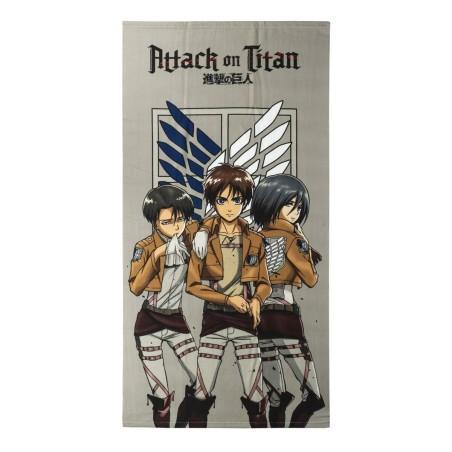 Toalla de Playa Attack on Titan Multicolor 100 % poliéster 70 x 140 cm