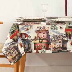 Mantel resinado antimanchas Belum Christmas City 200 x 140 cm