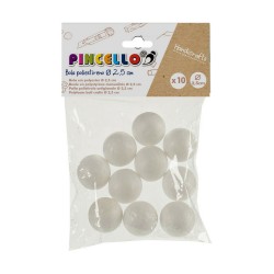 Material para Manualidades Bolas Poliestireno Ø 2,5 cm Blanco 12 Unidades