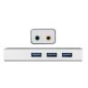 Tarjeta de Sonido Externa approx! APPUSB51HUB USB 3.0 3.5 mm Gris