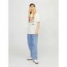 Camiseta de Manga Corta Mujer Jack & Jones Jxpaige Blanco