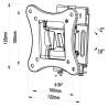 Soporte TV TM Electron 15 kg 10"-24"