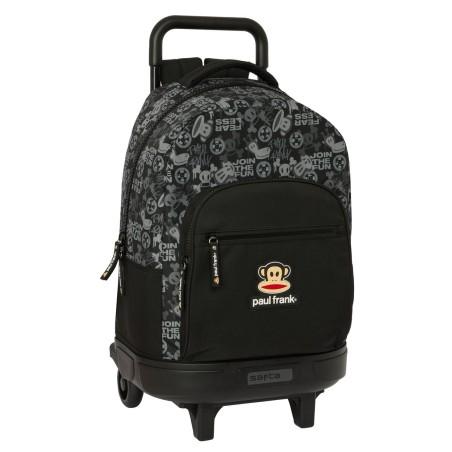 Mochila Escolar con Ruedas Paul Frank Join the fun Negro 33 X 45 X 22 cm