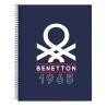 Libreta Benetton Varsity Gris Azul marino A4 120 Hojas